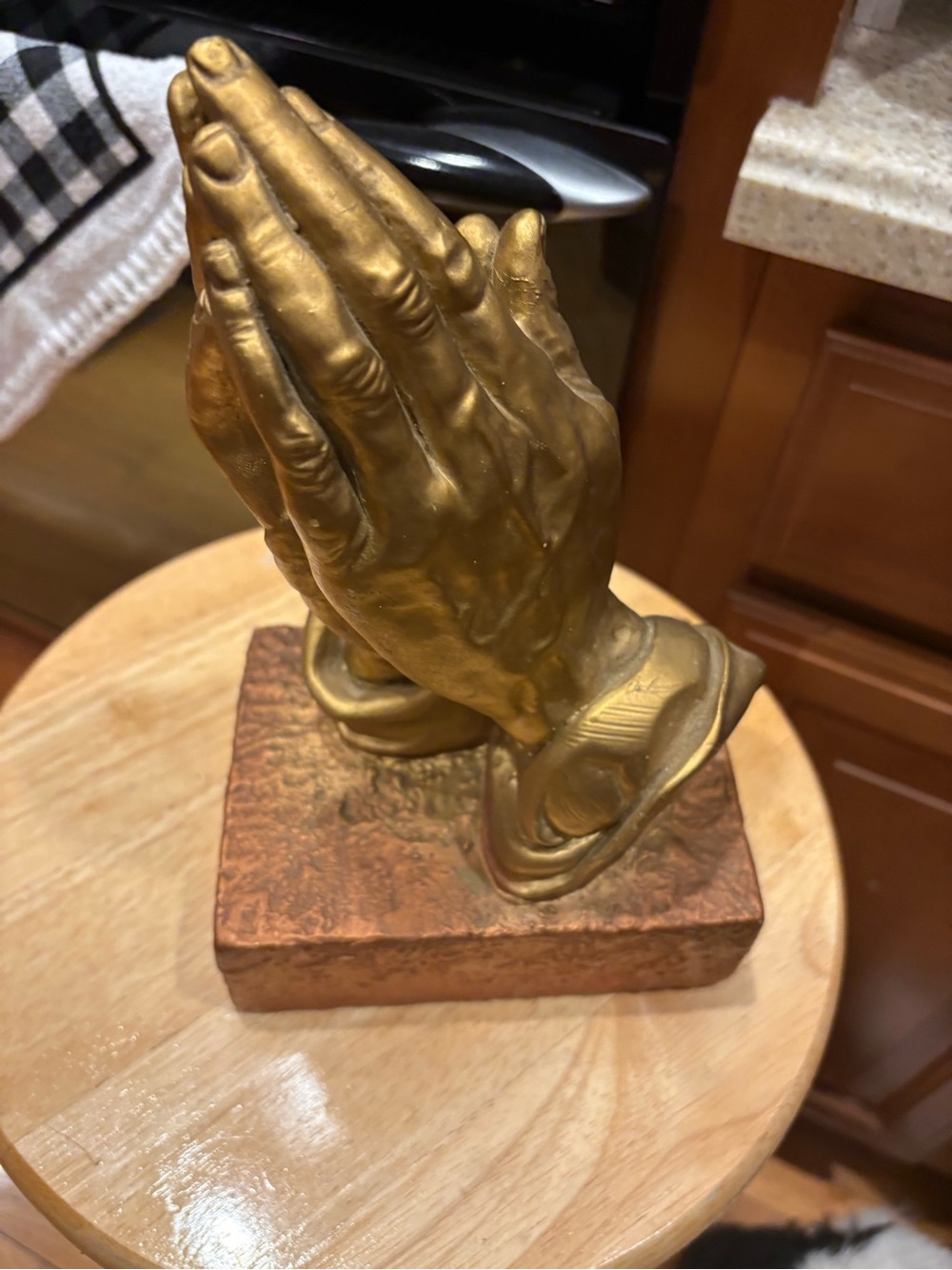 Gold Praying Hands Home Art Sculpture